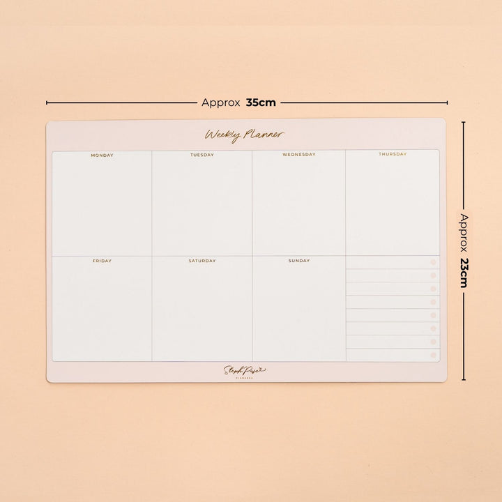 Weekly Planner Magnet - Soft Blush