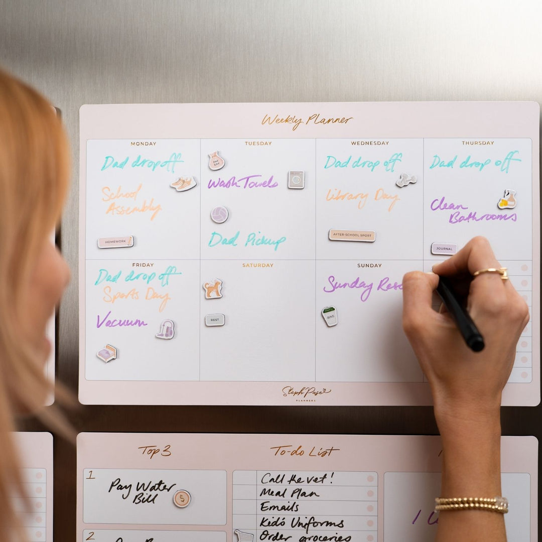 Weekly Planner Magnet - Soft Blush