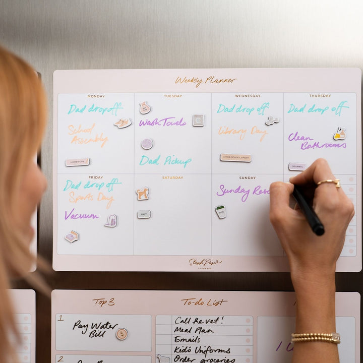 Weekly Planner Magnet - Soft Blush