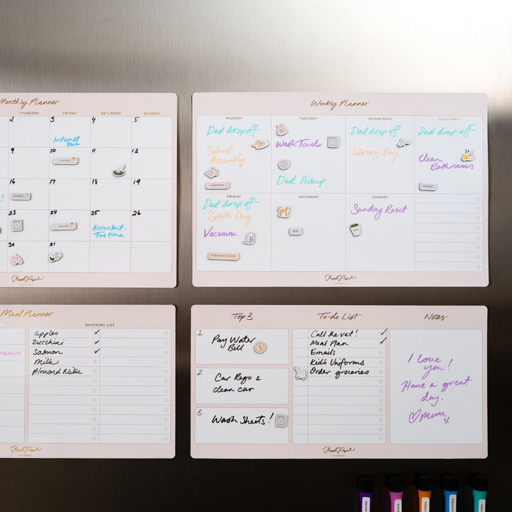 Weekly Planner Magnet - Soft Blush