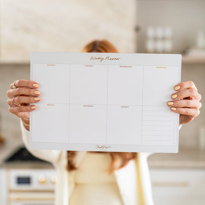 Weekly Planner Magnet - Soft Grey