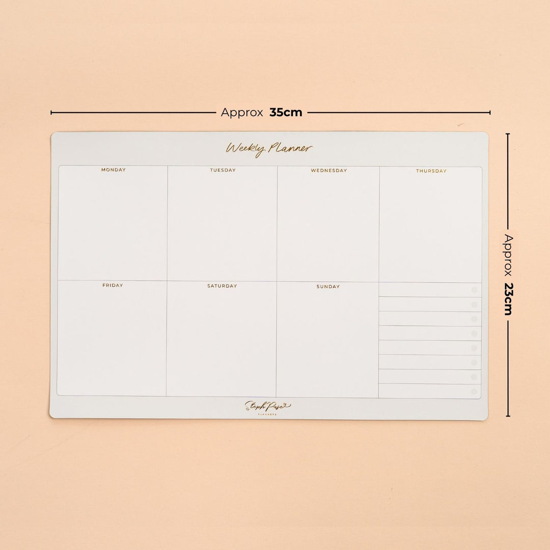 Weekly Planner Magnet - Soft Grey