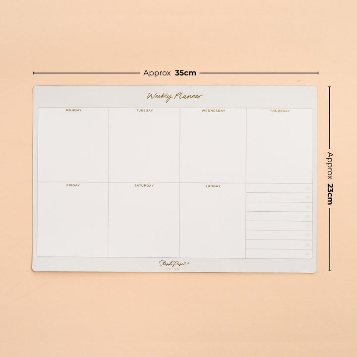 Weekly Planner Magnet - Soft Grey