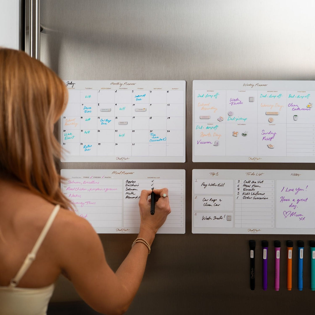 Weekly Planner Magnet - Soft Grey