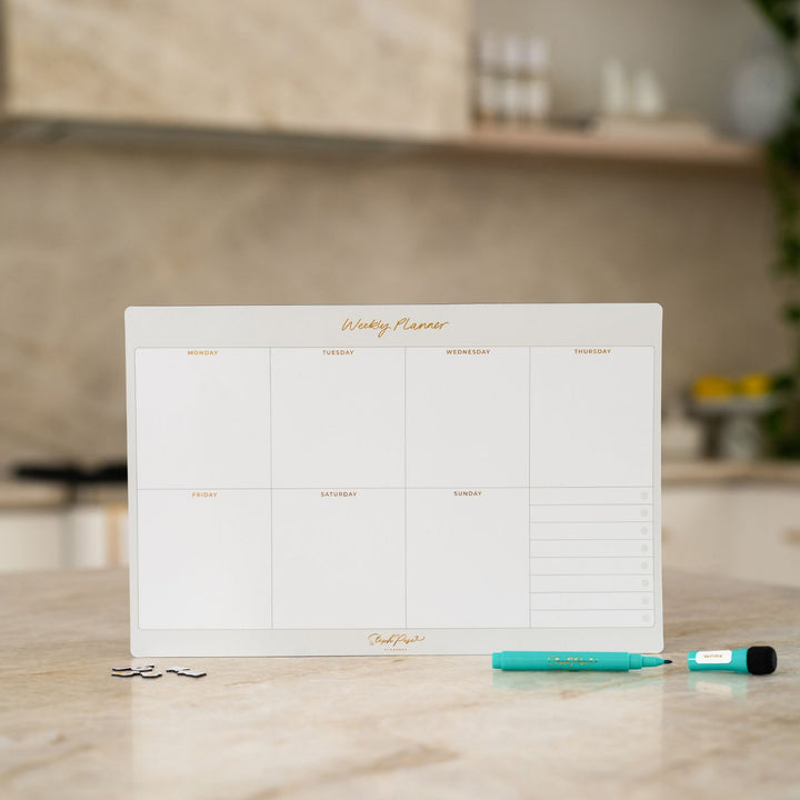 Weekly Planner Magnet - Soft Grey