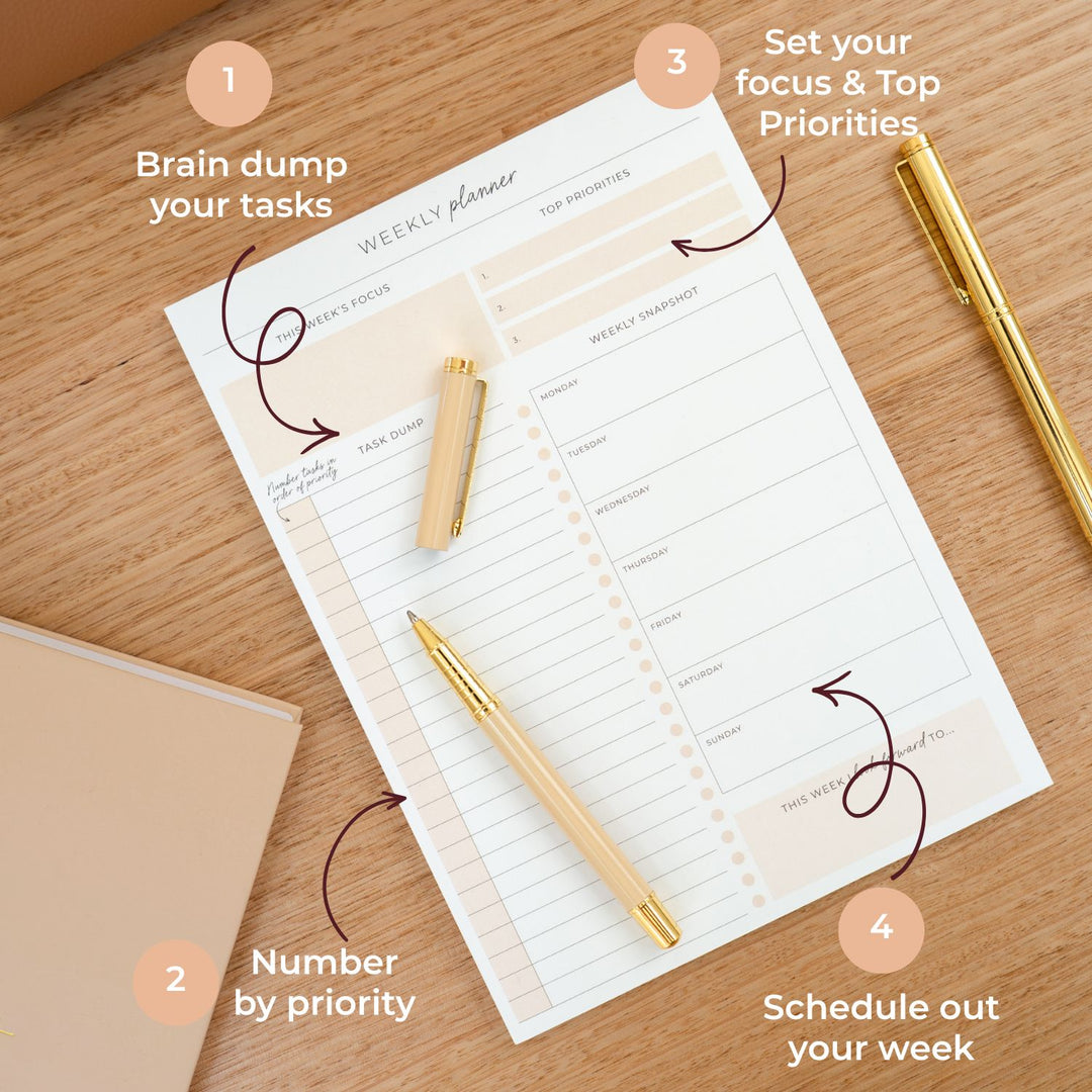 Weekly Task Planner Sticky-Notes
