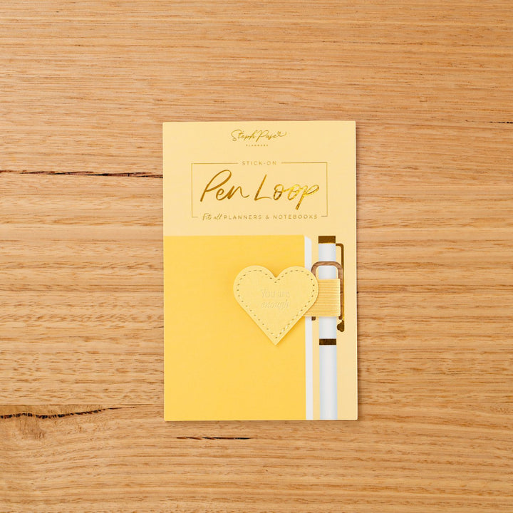 Stick-on Pen Loop - Butter Yellow