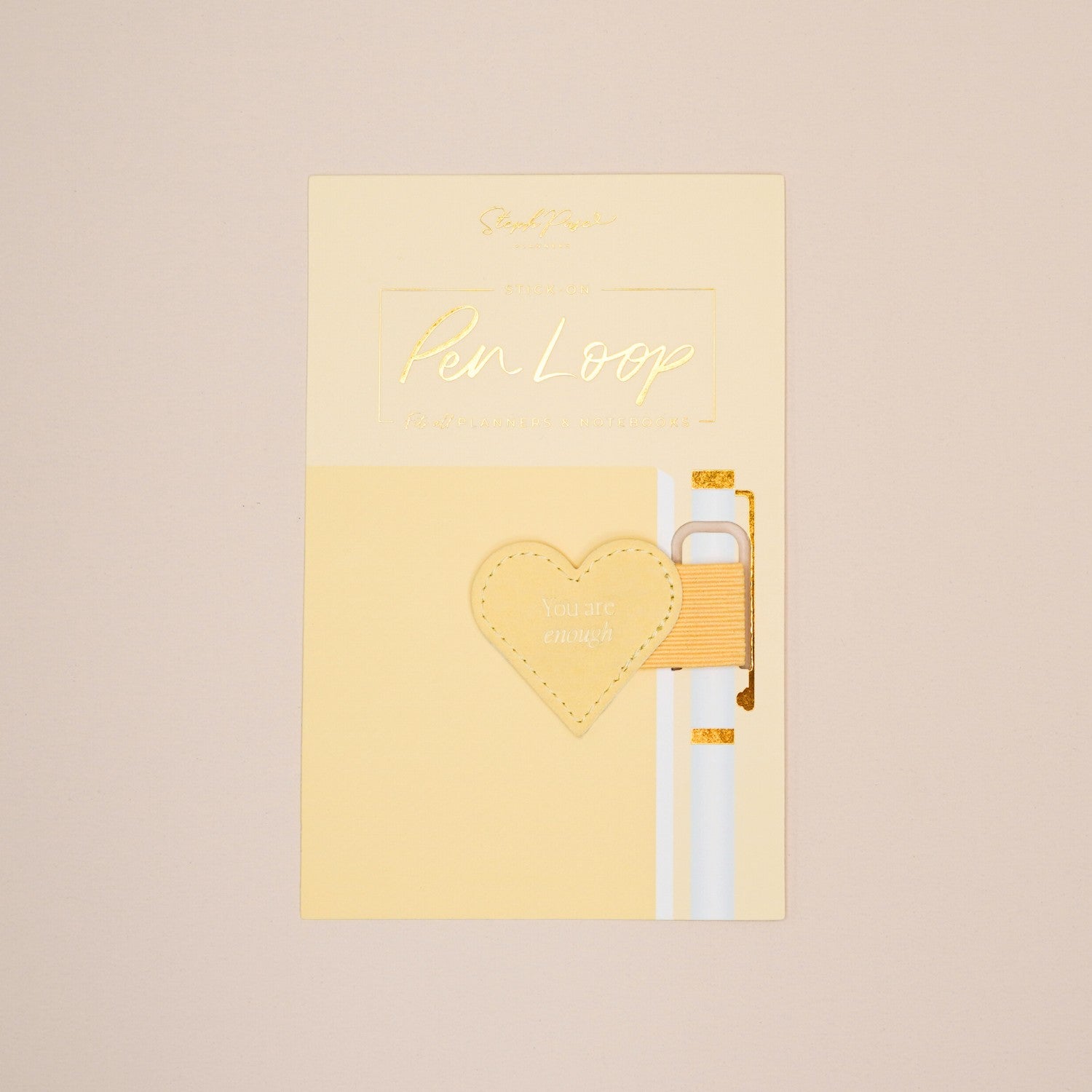 Stick-on Pen Loop - Butter Yellow - Pen holder for diaries – Steph Pase ...