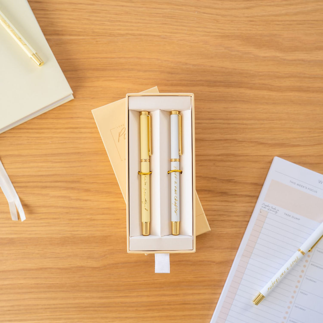 Positivity Pens - Lemon + White 2 Pack