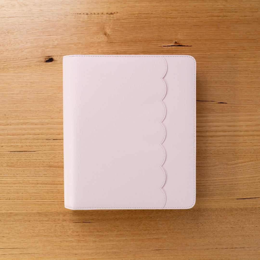 Luxe Zip-up Planner Folio - Blush - Large