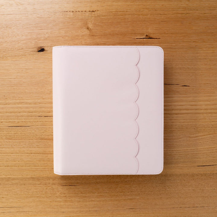 Luxe Zip-up Planner Folio - Blush - Large