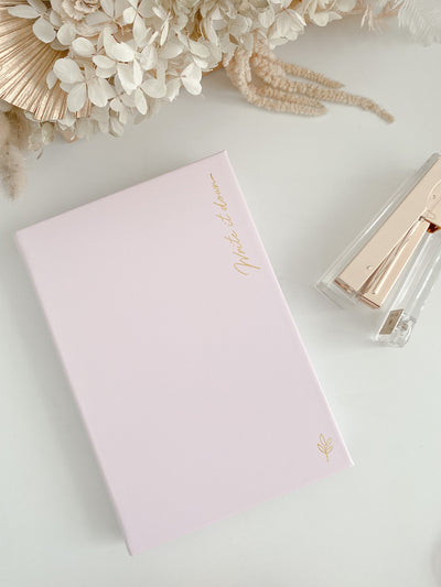 SECONDS STOCK Leather Notebook - Blush