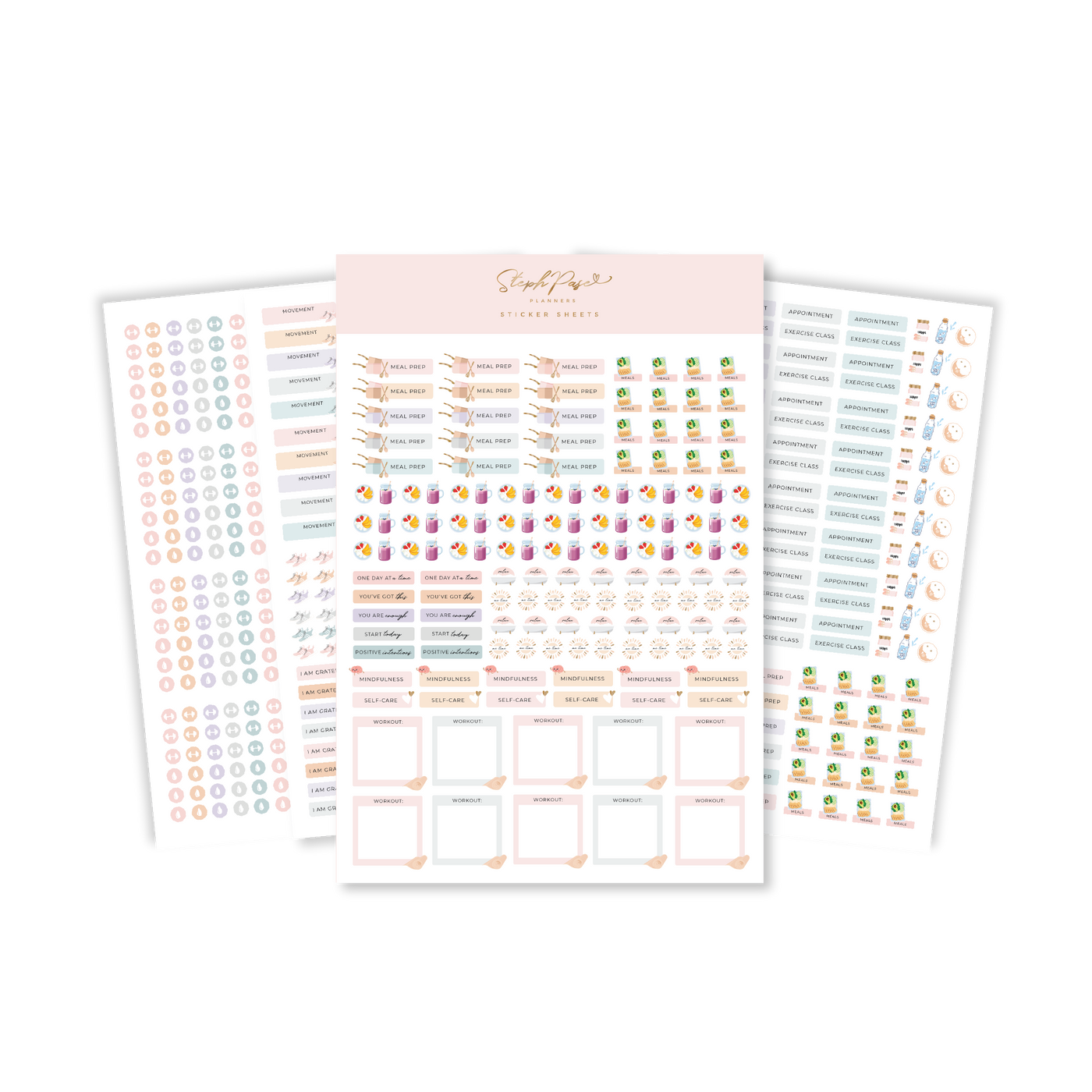 Health Sticker Pack – Steph Pase Planners