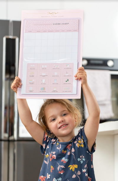 Kids Chore Chart Magnet BLUSH