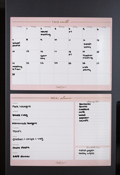 Blush Monthly Planner Magnet
