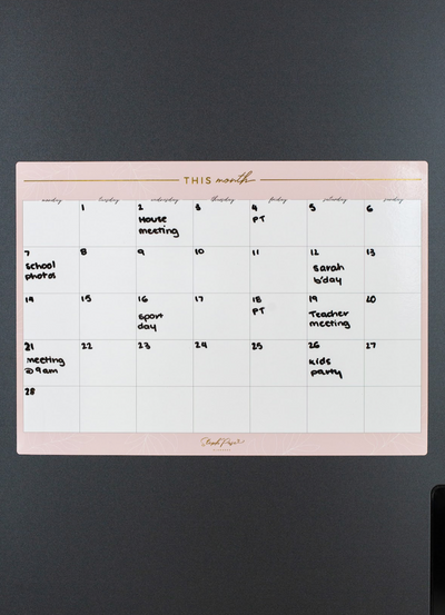Blush Monthly Planner Magnet