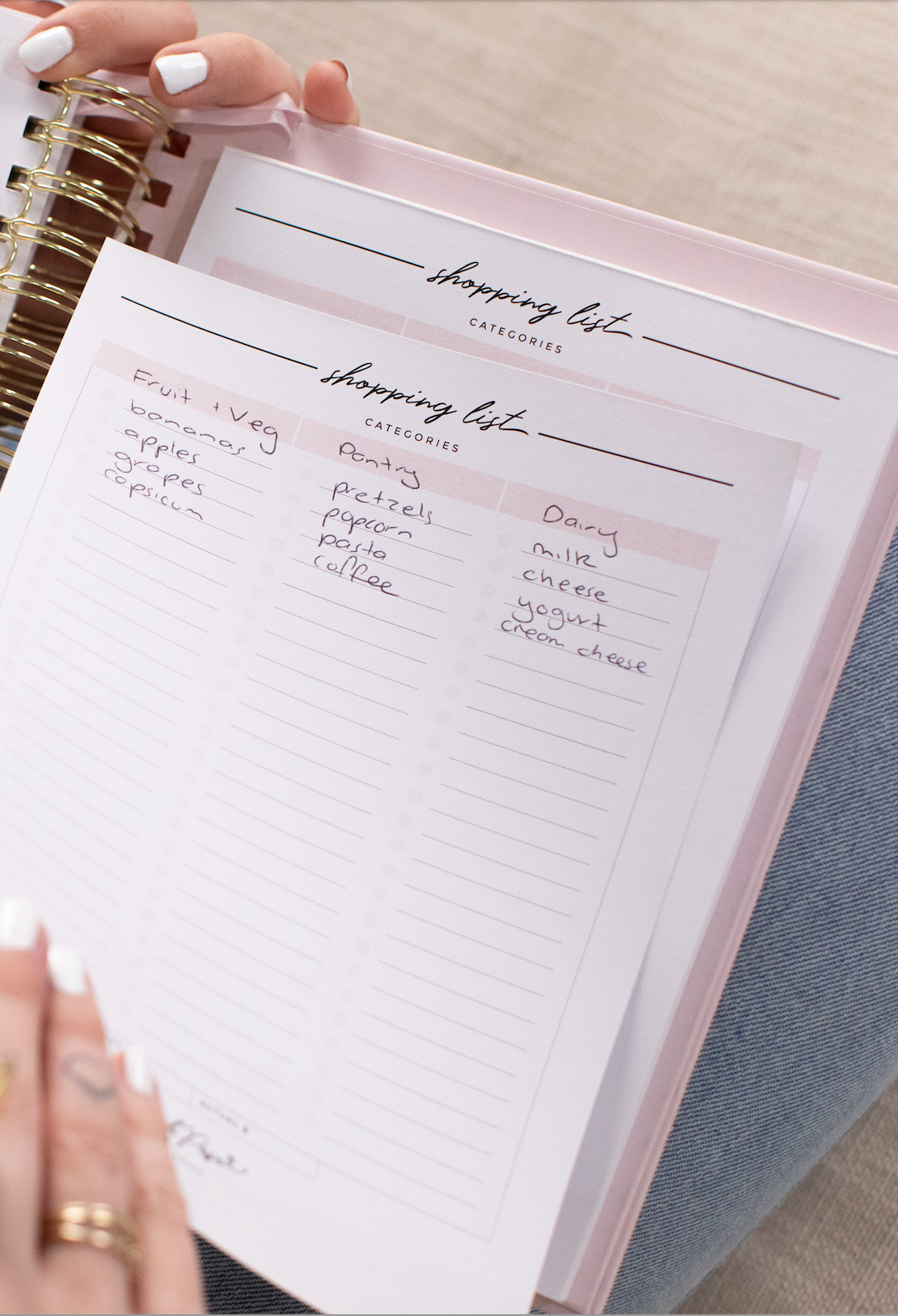 Signature Shopping List Notepad Refill BLUSH