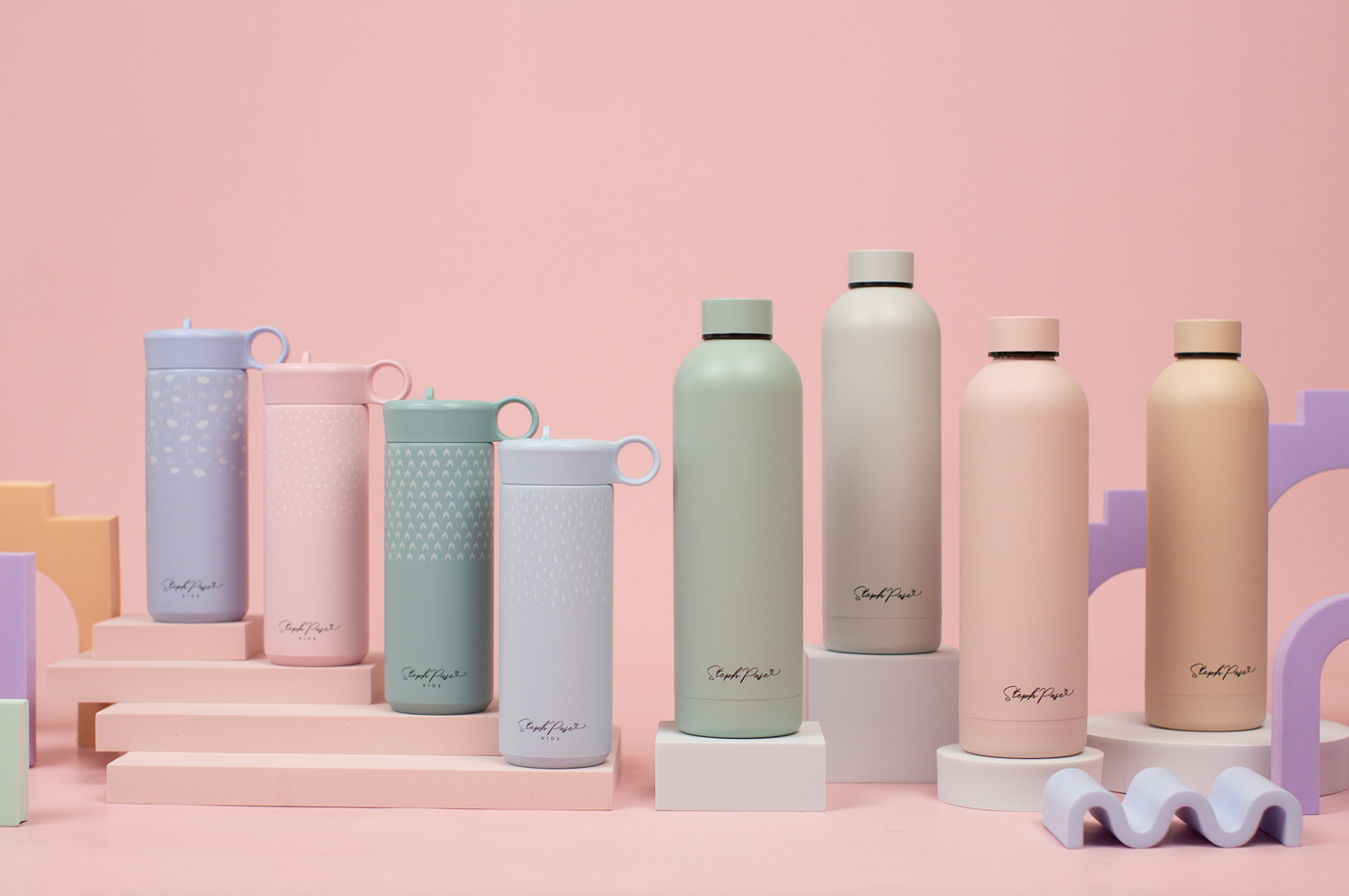 Insulated Water Drink Bottle 750ml Blush