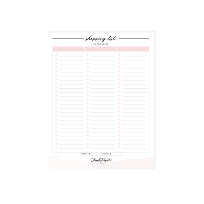 Signature Shopping List Notepad Refill BLUSH
