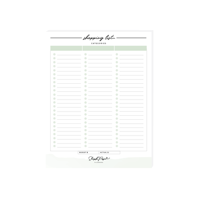 Signature Shopping List Notepad Refill SAGE